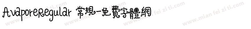 AvaporeRegular 常规字体转换